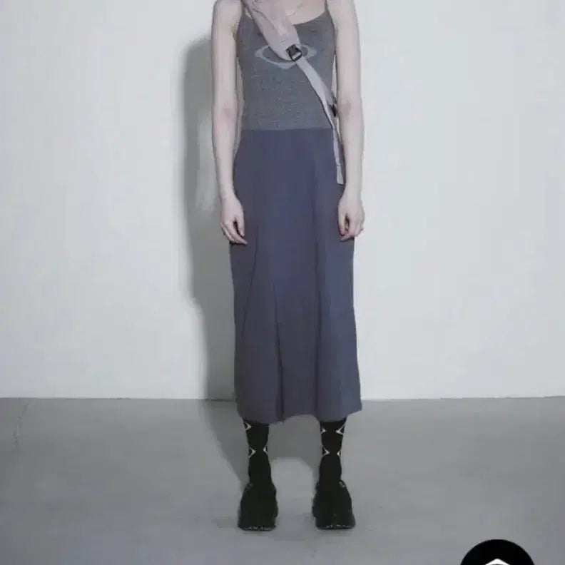 [BUNJANG] Mischief Layered Two-Tone Long Dress / 새상품 미스치프 레이어드 원피스