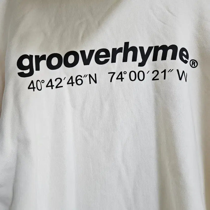 [BUNJANG] Grooverhyme Ivory Hoodie S / 미착용 grooverhyme 아이보리색 후드티 S