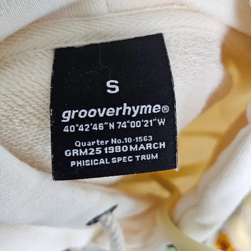 [BUNJANG] Grooverhyme Ivory Hoodie S / 미착용 grooverhyme 아이보리색 후드티 S
