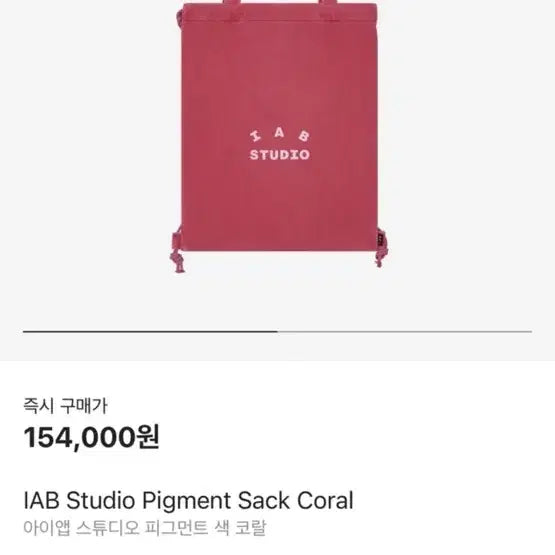 [BUNJANG] IAPP Pigment Coral Bag / 아이앱피그먼트 코랄색 가방