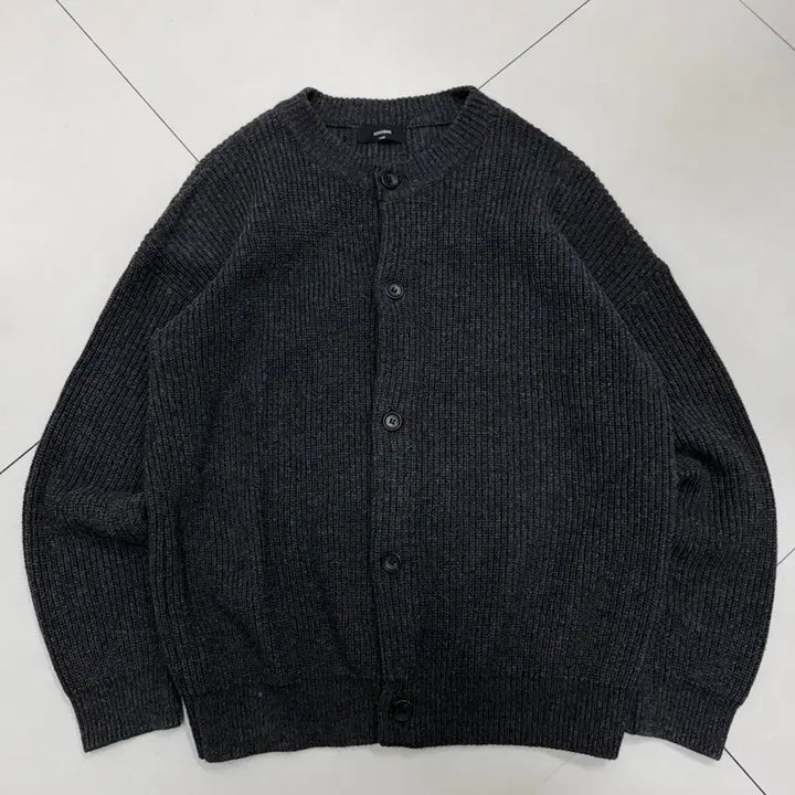 [BUNJANG] Zerovner Minimal Gray Button Knit Jacket / 제로브너 미니멀 그레이 단추 니트 자켓