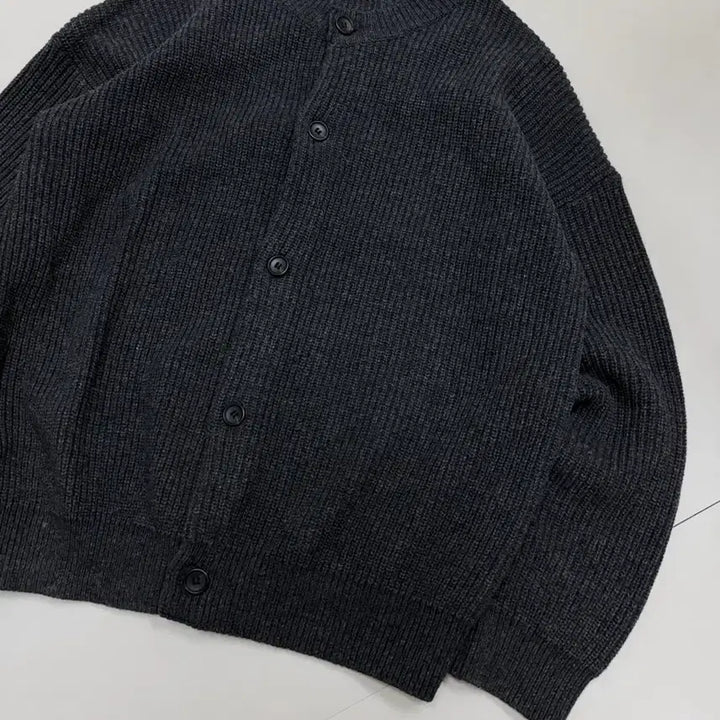 [BUNJANG] Zerovner Minimal Gray Button Knit Jacket / 제로브너 미니멀 그레이 단추 니트 자켓