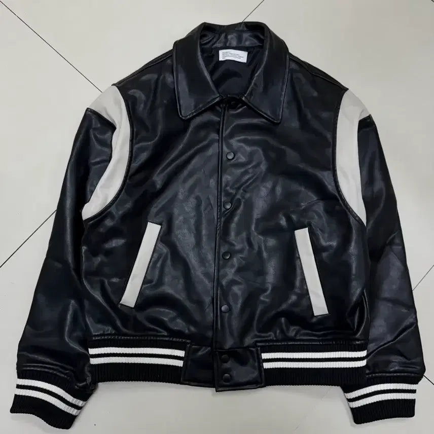 [BUNJANG] Partimento Leather Varsity Stadium Jacket / 파르티멘토 레더 바시티 스타디움 자켓
