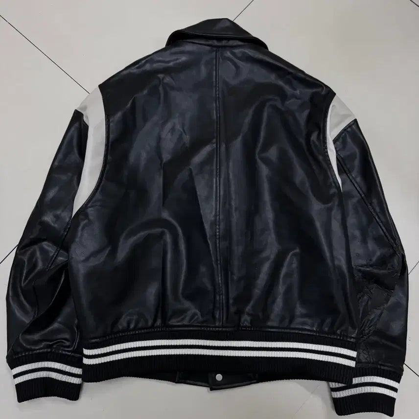 [BUNJANG] Partimento Leather Varsity Stadium Jacket / 파르티멘토 레더 바시티 스타디움 자켓