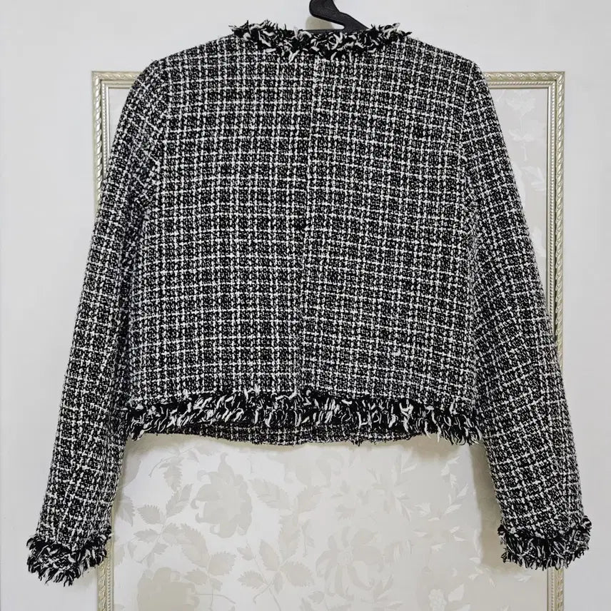 [BUNJANG] Soop Tweed Jacket Black and White / 숲 트위드 자켓 블랙 화이트