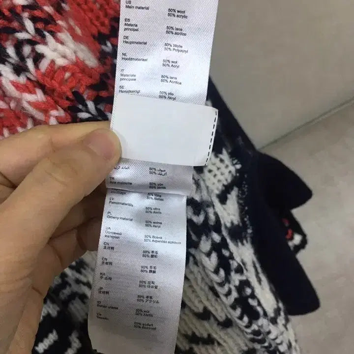 [BUNJANG] Maje Pattern Wool Knit Zip-up Cardigan / maje 마쥬 두툼한 패턴 울니트 집업 가디건