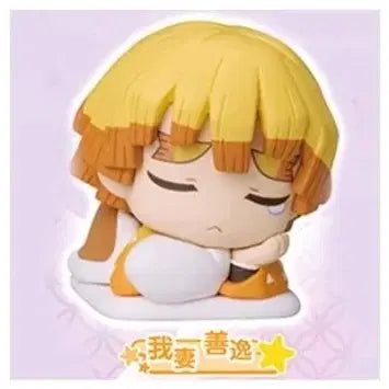 [BUNJANG] Demon Slayer Zenitsu Acrylic Keychain Figure / 미개봉)젠이츠 오네무탄 아크릴 키링 귀멸의 칼날 가챠 피규어 주먹밥