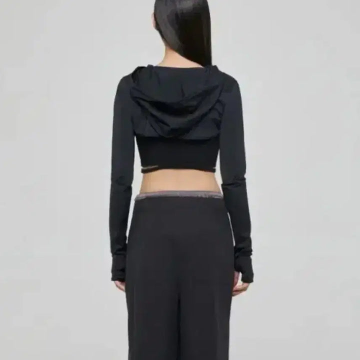 [BUNJANG] Lalafox Hooded Jersey Bolero Black / 라라폭스 후드 저지 볼레로 블랙