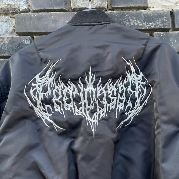 [BUNJANG] Project G/R Metallic Bomber Jacket Black / [1] Project G/R 메탈릭 봄버 자켓 블랙