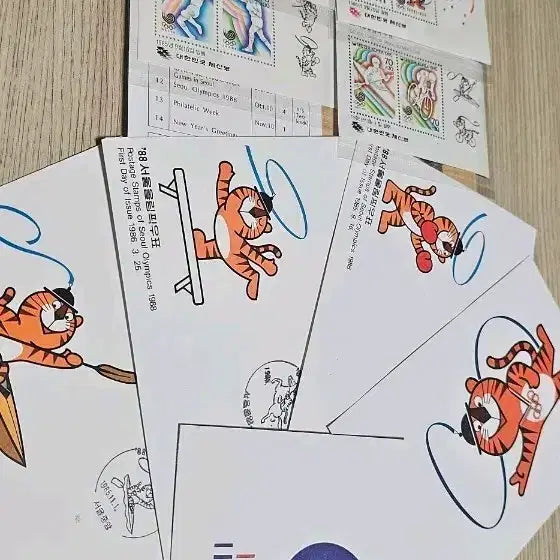 [BUNJANG] 1988 Seoul Olympic Stamp Album Bundle Set / 88 서울 올림픽 우표 앨범 및 기념 우표,초일엽서, 시트  일괄