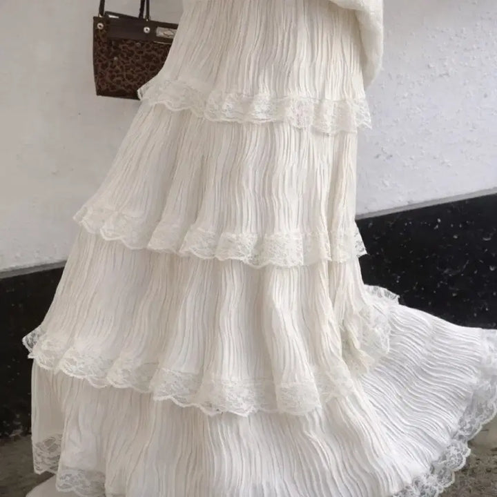 [BUNJANG] Velvet Long Skirt / 벨벳 캉캉 롱스커트.블랙