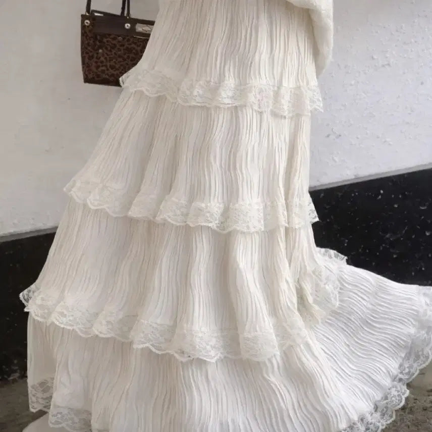 [BUNJANG] Velvet Long Skirt / 벨벳 캉캉 롱스커트.블랙