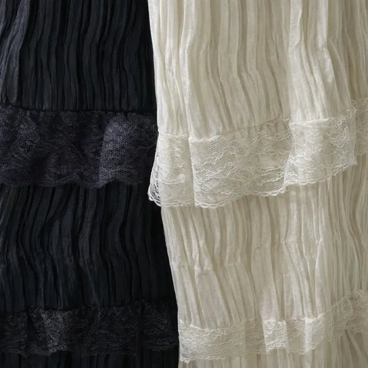 [BUNJANG] Velvet Long Skirt / 벨벳 캉캉 롱스커트.블랙