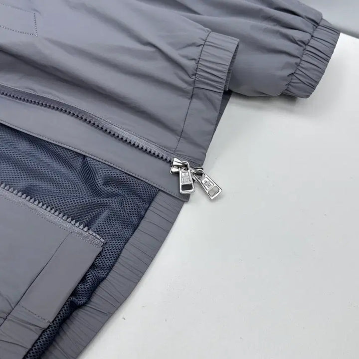 [BUNJANG] Moncler Hooded Windbreaker Jacket / [100~105사이즈]몽클레어 후드 집업 바람막이 그레이 블랙  자켓