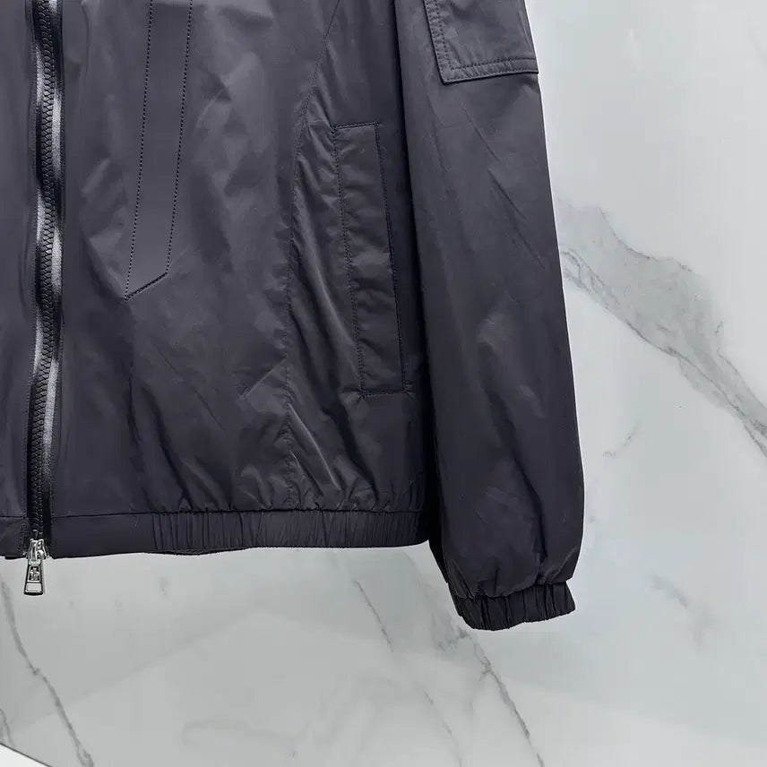 [BUNJANG] Moncler Hooded Windbreaker Jacket / [100~105사이즈]몽클레어 후드 집업 바람막이 그레이 블랙  자켓