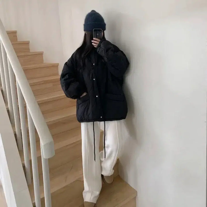 [BUNJANG] Oversized Quilted Lightweight Padded Jacket / 오버핏 퀄팅 경량패딩