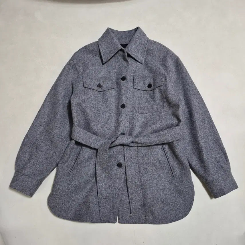 [BUNJANG] Massimo Dutti Oversized Belted Shirt Jacket / 마시모두띠 오버사이즈 벨티드 셔츠st 자켓