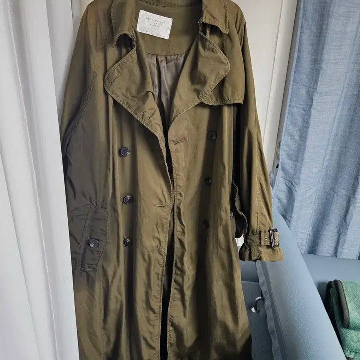 [BUNJANG] ZARA Trench Coat - Khaki / 자라 트렌치 코트 카키색