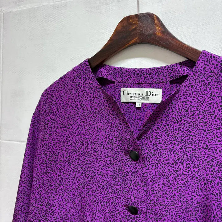 [BUNJANG] Dior Silk Leopard Blouse / Dior 디올 실크 레오파드 블라우스