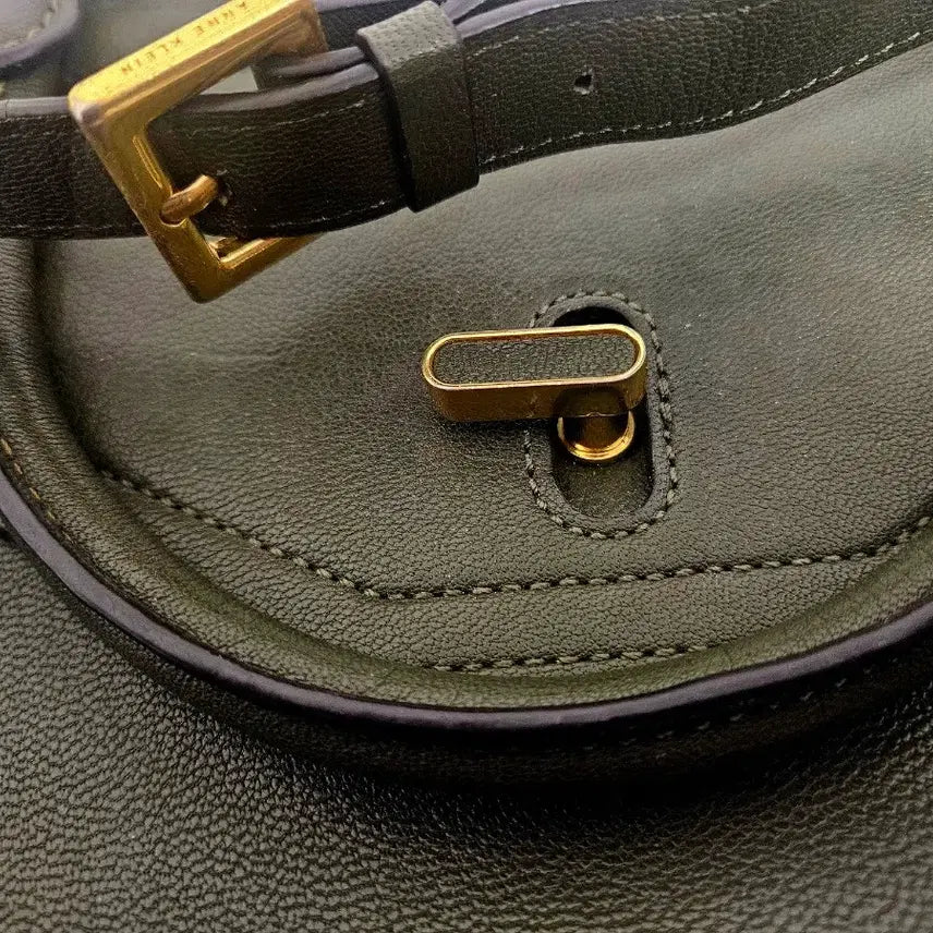 [BUNJANG] Anne Klein Khaki Leather Shoulder Bag / Anne Klein 카키색 가죽 숄더백