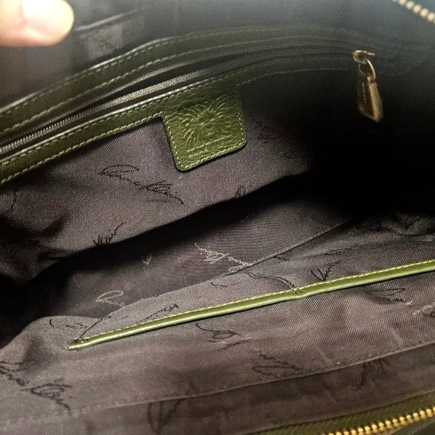 [BUNJANG] Anne Klein Khaki Leather Shoulder Bag / Anne Klein 카키색 가죽 숄더백