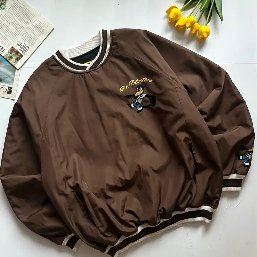 [BUNJANG] Locker Room Vintage Brown Warm-up Jacket / Locker Room 빈티지 브라운 웜업