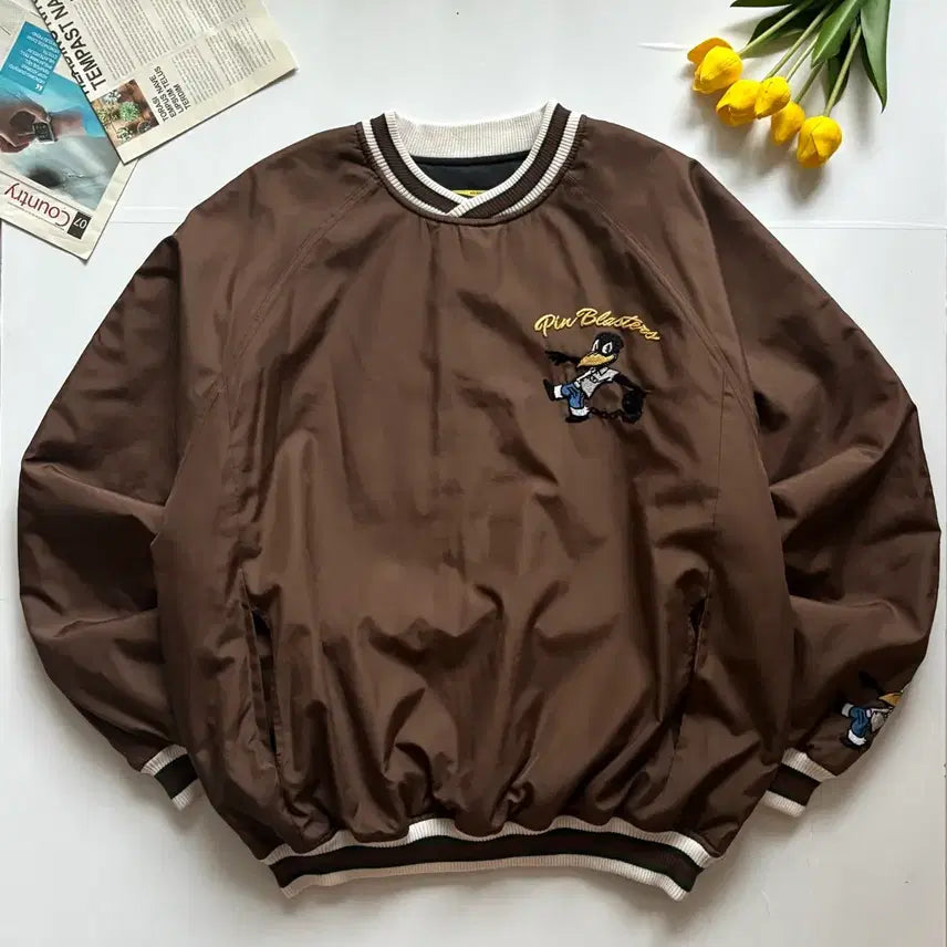 [BUNJANG] Locker Room Vintage Brown Warm-up Jacket / Locker Room 빈티지 브라운 웜업
