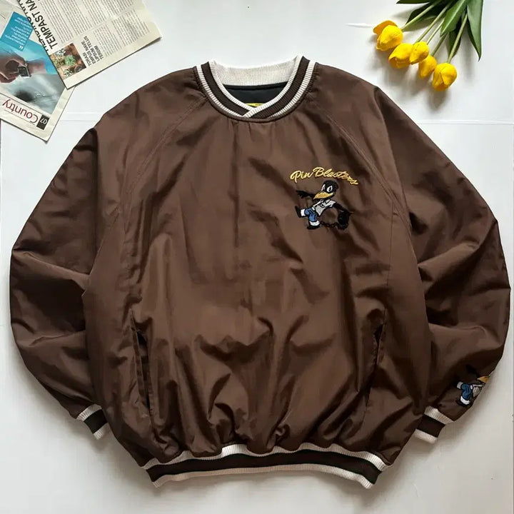 [BUNJANG] Locker Room Vintage Brown Warm-up Jacket / Locker Room 빈티지 브라운 웜업