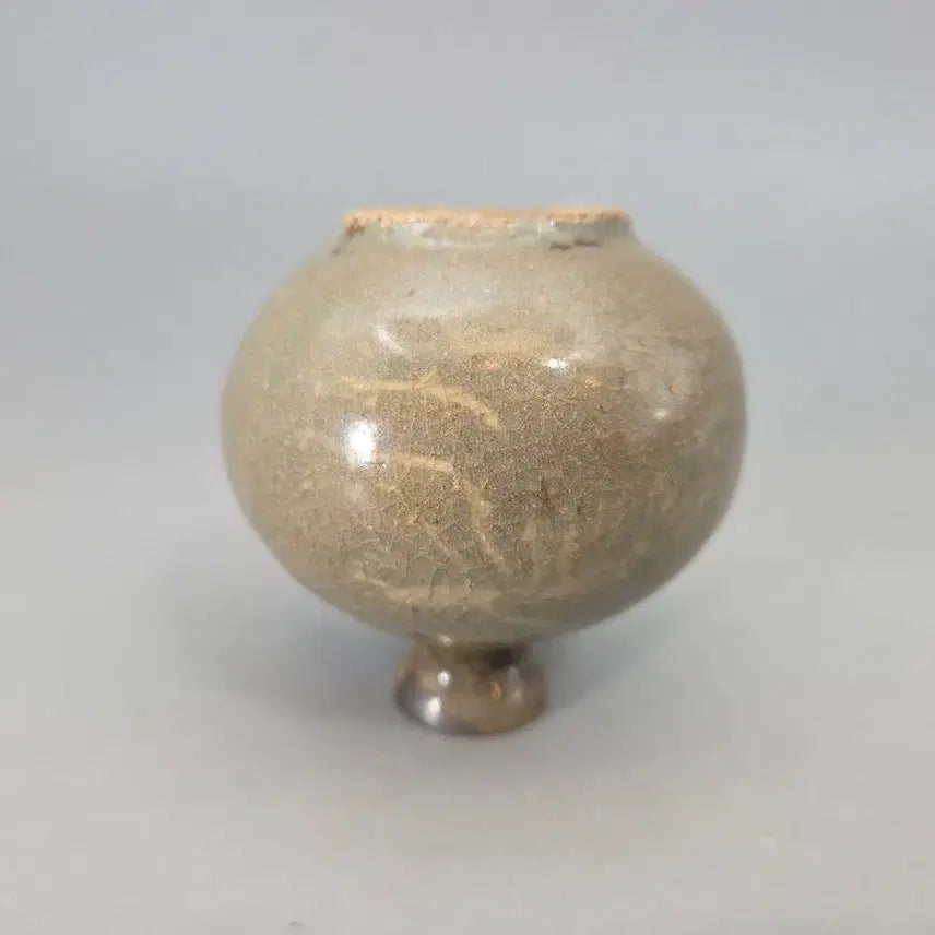 [BUNJANG] Goryeo Celadon Porcelain Pheasant Motif Water Bottle / 진품 고려청자 면백상감 봉황문 유병