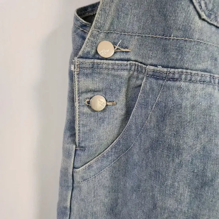 [BUNJANG] Women's Light Wash Overalls / 여성 연청 멜빵 바지