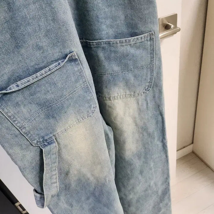 [BUNJANG] Women's Light Wash Overalls / 여성 연청 멜빵 바지