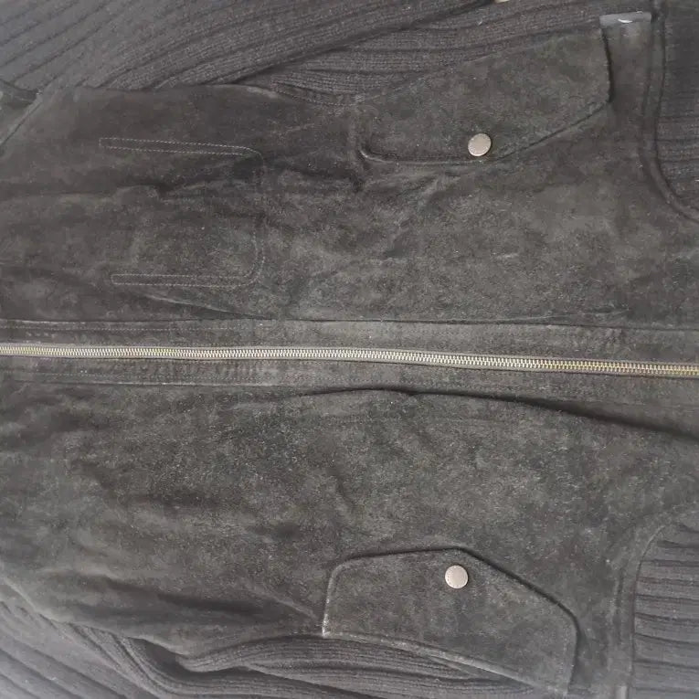 [BUNJANG] Nautica Suede Zip-up Knit / 노티카 리얼스웨이드 집업니트