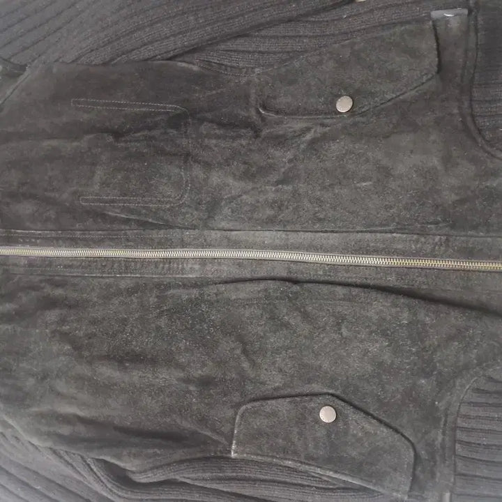 [BUNJANG] Nautica Suede Zip-up Knit / 노티카 리얼스웨이드 집업니트