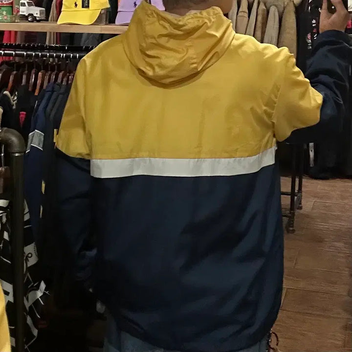 [BUNJANG] Nike Half-Zip Windbreaker Yellow / [HI] 나이키 반집업 바람믹이 옐로우