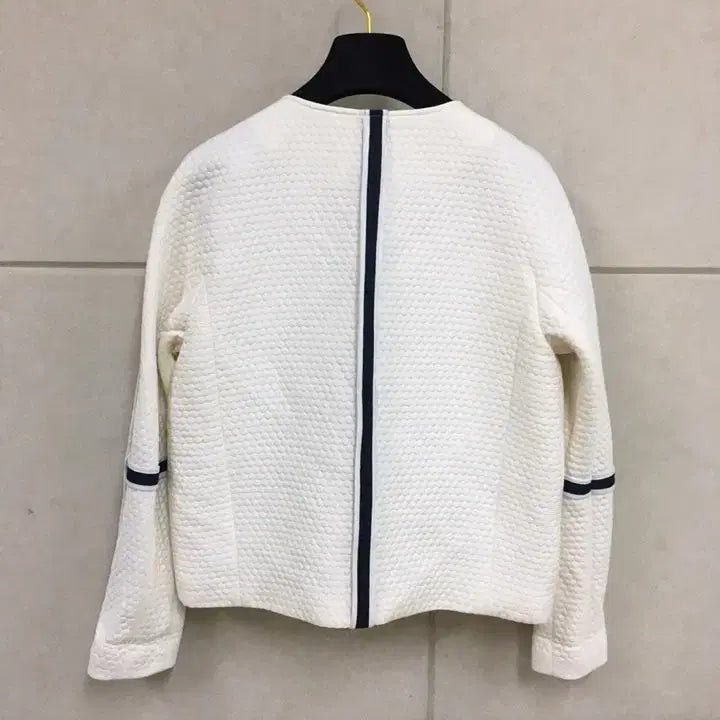 [BUNJANG] DEWL White Quilted Zip-Up Jacket / DEWL듀엘  화이트 퀼팅 집업자켓