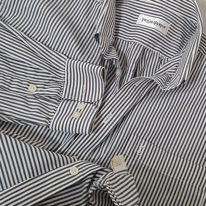 [BUNJANG] YSL Striped Shirt / No.26022605 YSL 스트라이프 셔츠 입생로랑셔츠 남방