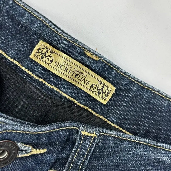[BUNJANG] Vintage Y2K Wash Straight Fit Denim Jeans / 일본빈티지 Y2K 워싱 일자핏 진청 워싱 슬림핏 데님 청바지