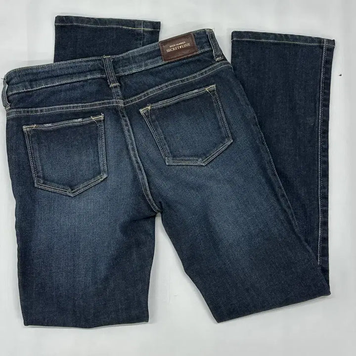 [BUNJANG] Vintage Y2K Wash Straight Fit Denim Jeans / 일본빈티지 Y2K 워싱 일자핏 진청 워싱 슬림핏 데님 청바지