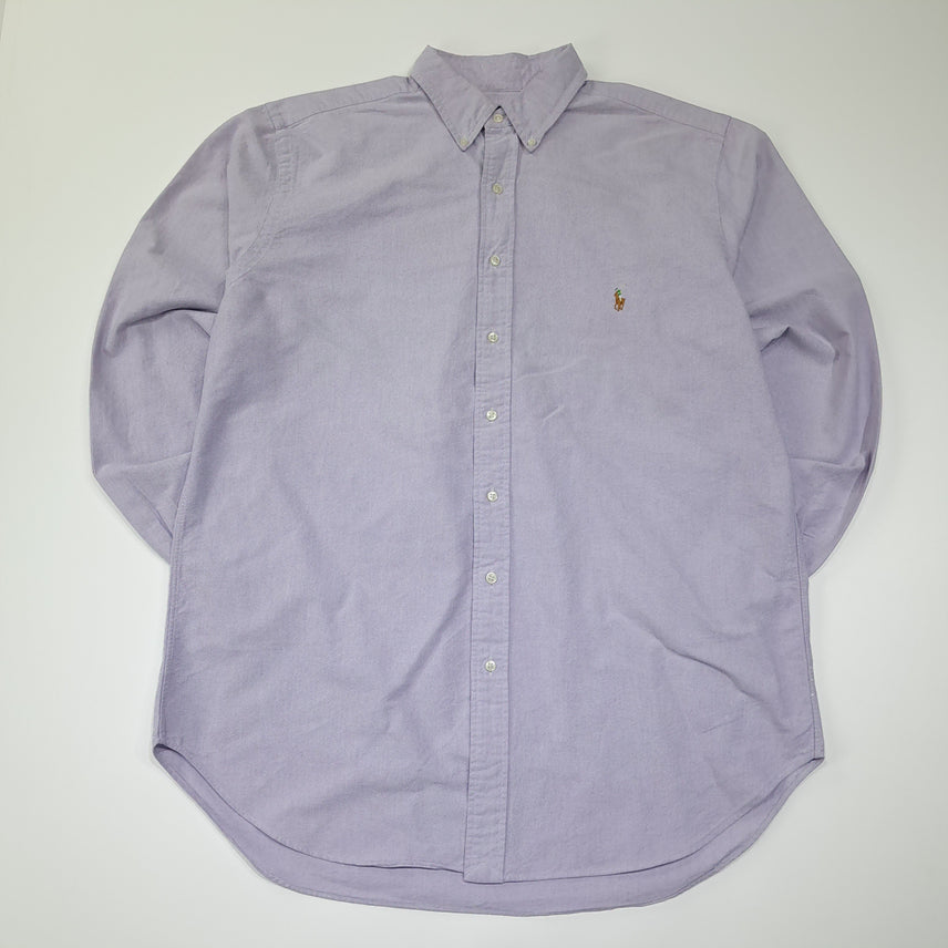 [SOLD OUT] CL595 LT 폴로 90s 코튼 멀티포니 버튼다운 라벤더 셔츠 남방