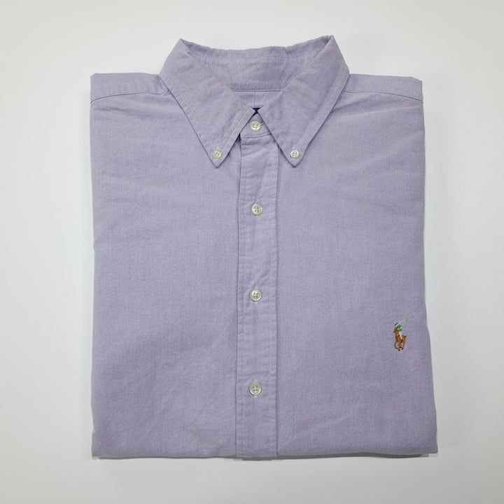 [SOLD OUT] CL595 LT 폴로 90s 코튼 멀티포니 버튼다운 라벤더 셔츠 남방