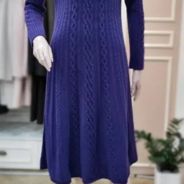 [BUNJANG] BCBC Cable Knit Long Dress / BCBC 케이블 니트 롱 원피스