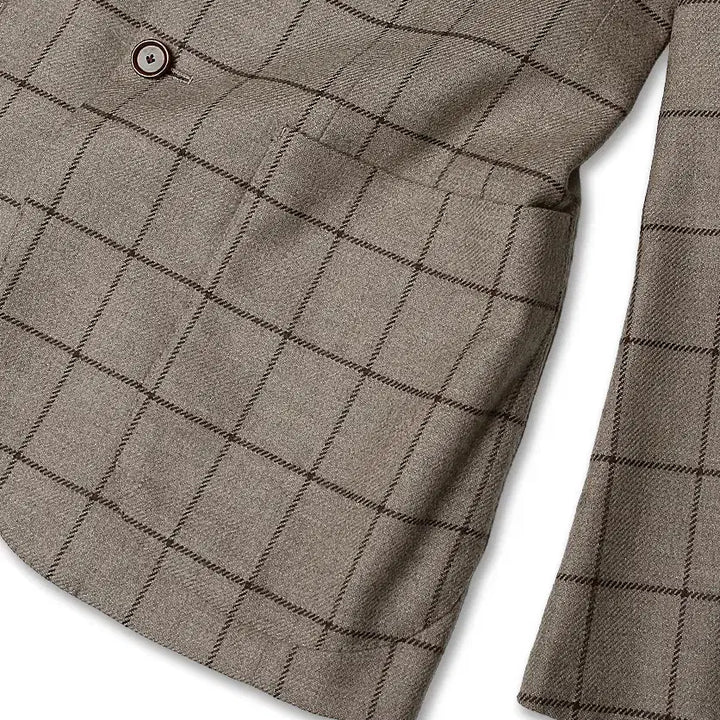 [BUNJANG] Sovereign House Cashmere Blend Check Jacket / 소버린 하우스 [Sovereign House] 캐시미어 블렌드 체크 자켓
