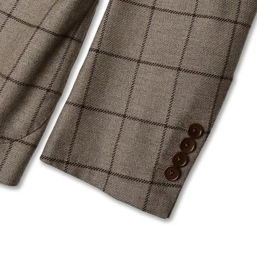 [BUNJANG] Sovereign House Cashmere Blend Check Jacket / 소버린 하우스 [Sovereign House] 캐시미어 블렌드 체크 자켓