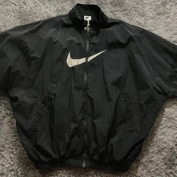 [BUNJANG] Nike Essential Swoosh Woven Jacket - Black / [여성 L, A급]@ 나이키(NIKE) 에센셜 스우시 우븐 자켓