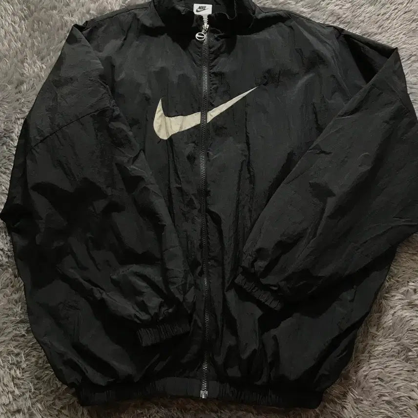 [BUNJANG] Nike Essential Swoosh Woven Jacket - Black / [여성 L, A급]@ 나이키(NIKE) 에센셜 스우시 우븐 자켓