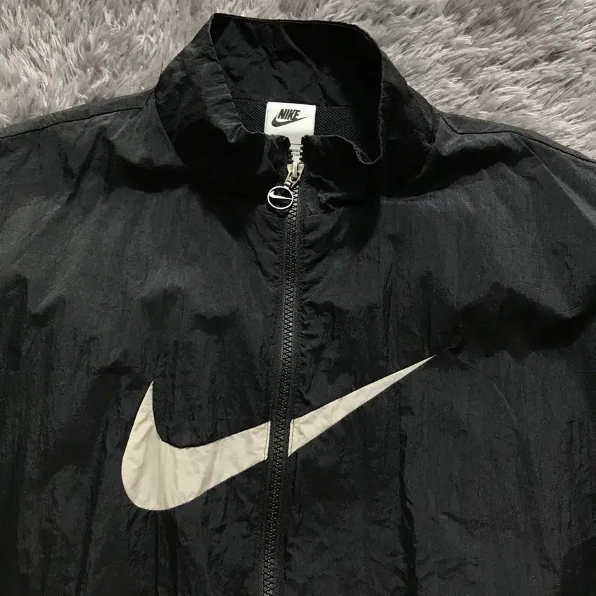 [BUNJANG] Nike Essential Swoosh Woven Jacket - Black / [여성 L, A급]@ 나이키(NIKE) 에센셜 스우시 우븐 자켓