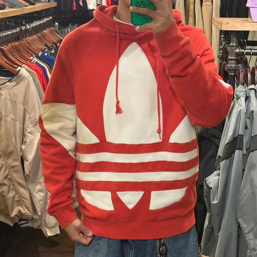 [BUNJANG] Adidas Hoodie Red - Size L / [HI] 아디다스 후드티 레드