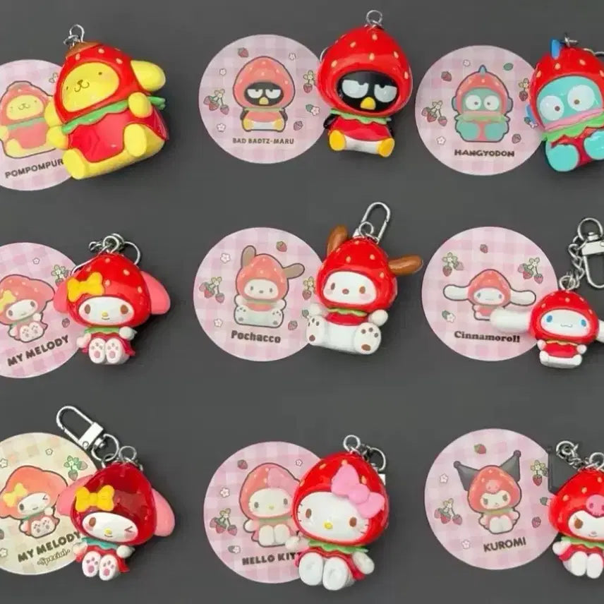 [BUNJANG] Sanrio Cinnamoroll Strawberry Keyring / 현물) 산리오 신상 캐릭터 딸기 키링 (시나모롤