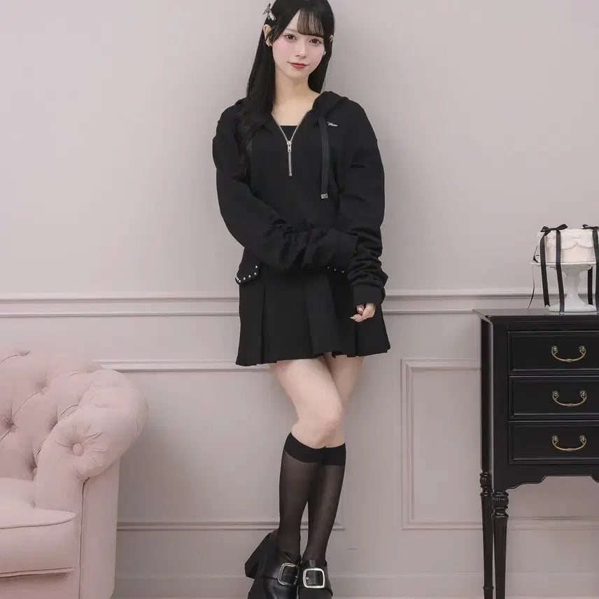 [SOLD OUT] pium 피움 레이어드 플리츠 본딩 원피스