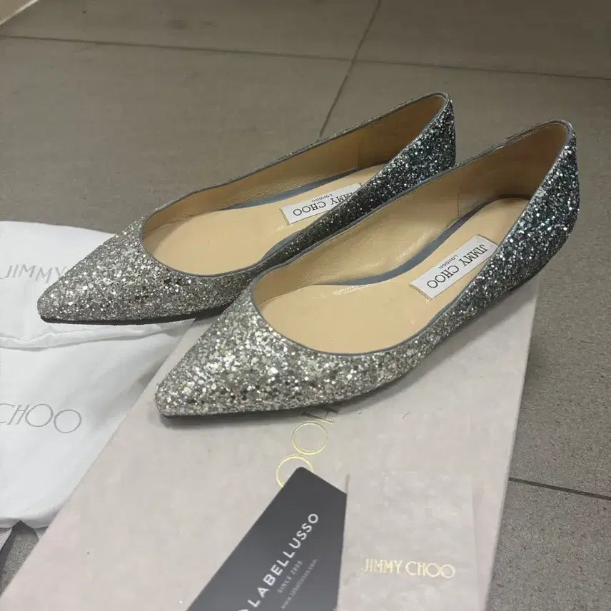 [BUNJANG] Jimmy Choo Romi Flat Shoes / 지미추 로미 플랫37.5 비브람0